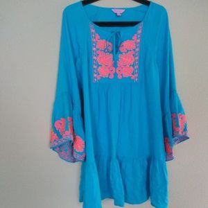 Lily pulitzer embroidered dress xs